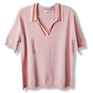 Women Lady Hagen Pink Polo Golf Shirt Top XXL Preppy Athleisure Relaxed Casual
